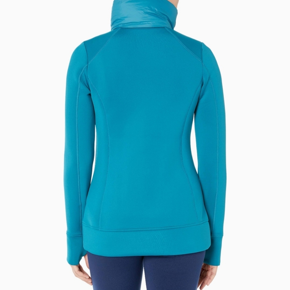 Spyder Womans Monde Zip T-Neck Pullover Long Sleeve Active Shirt Small Teal - Picture 2 of 8